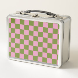 Padrão Gingham Verdejado Rosa
