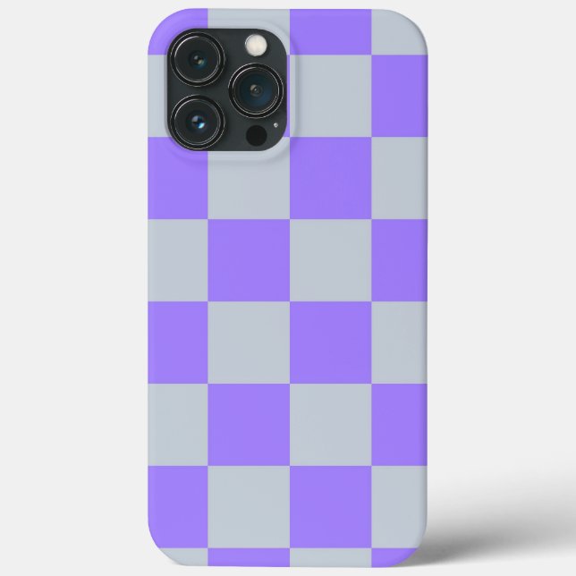 Padrão Gingham Verificado Roxo (Verso)