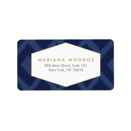 Padrão Ikat na etiqueta de endereço do Designer Az