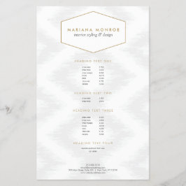 Padrão Ikat no Folheto do Designer de Cinzas