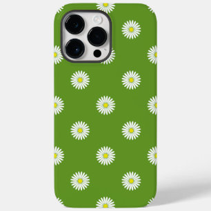 Padrão Ilustrativo de Daisies em Verde