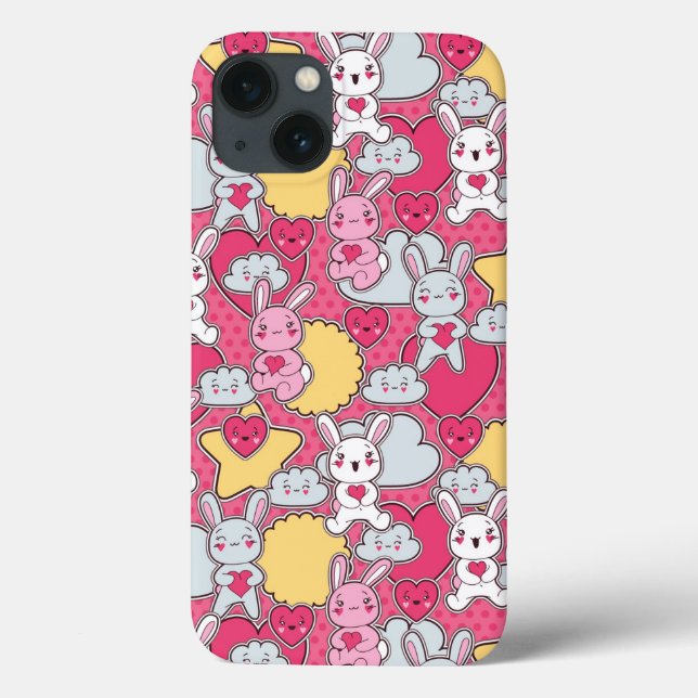 Padrão Infantil Kawaii com Doodles Cute 2 (Verso)