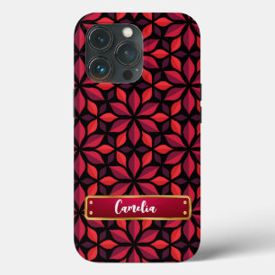 Padrão Invisível do Floral Vermelho Elegante