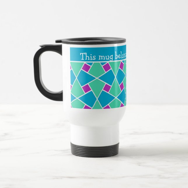 Padrão Islâmico e Caneca de viagem Personalizada d (Esquerda)