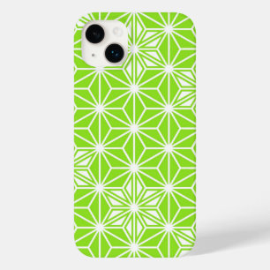 Padrão japonês Asanoha - verde lima claro