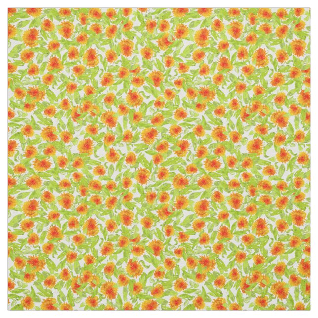 Padrão laranja Marigold no Tecido Floral Rosa (Modelo)