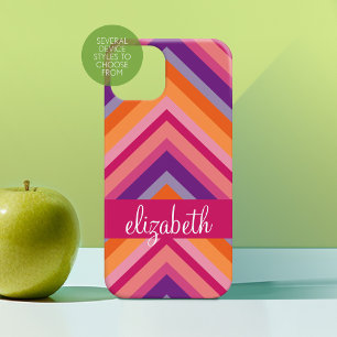 Padrão Laranja Púrpura Cor-de-Rosa Quente