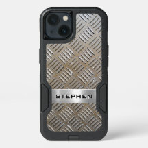 Padrão legal de Placa Metálica com Corte de Diaman