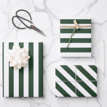 Padrão Listrado de Caçador Elegante Verde e Branco