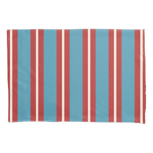 Padrão Listrado Vermelho e Azul Vibrante Design Mo