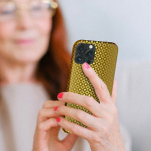 Padrão Luxurioso Dourado de Rhombus Carving