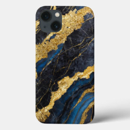 Padrão Marble Azul com Dourado