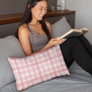 Padrão Marcado de Gingham, Cor-de-Água Branca, Ros