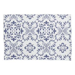 Padrão mediterrânico azulejo italiano branco e azu