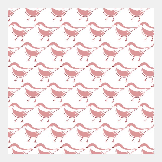 Padrão Minimalista de Desenho de Aves (Frente)