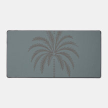 Padrão Minimalista de Palmeira Azul Cinza Tropical