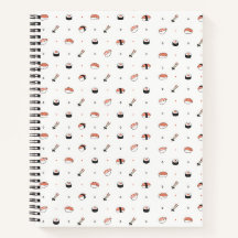 Padrão Minimalista de Sushi Kawaii Comida Japonesa