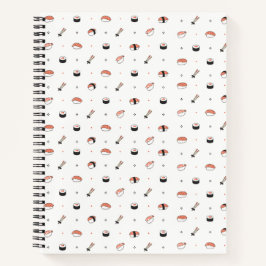 Padrão Minimalista de Sushi Kawaii Comida Japonesa