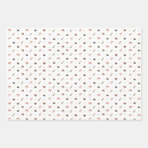 Padrão Minimalista de Sushi Kawaii Comida Japonesa