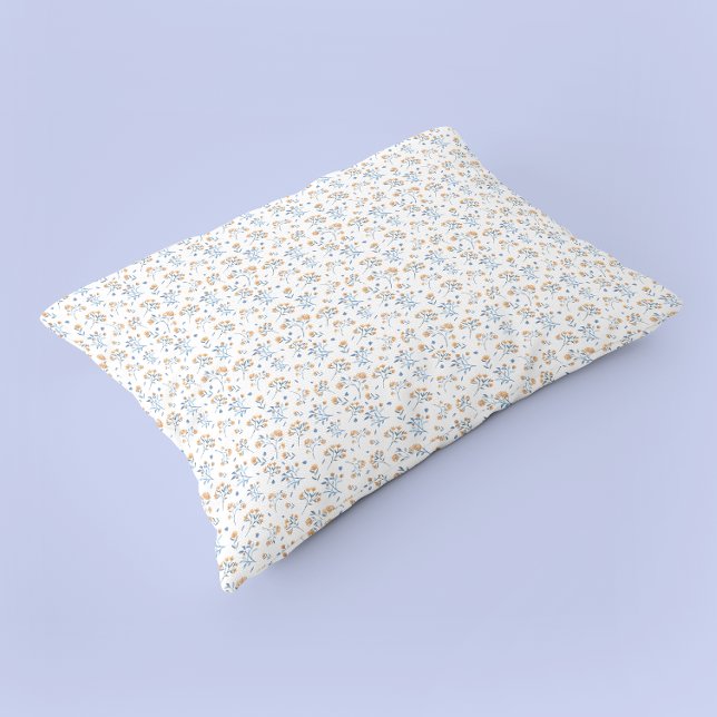 Padrão Mínimo de Flor Selvagem Branco Simples (White Simple Minimal Wildflower Pattern Pillow Case)