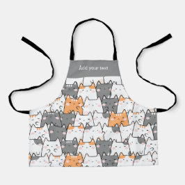 Padrão moderno de Gatos Engraçados de Kawaii
