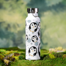Padrão moderno e fofo de gradiente de pinguim arco