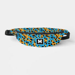 Padrão Monograma Abstrato Colorido de Leopardo