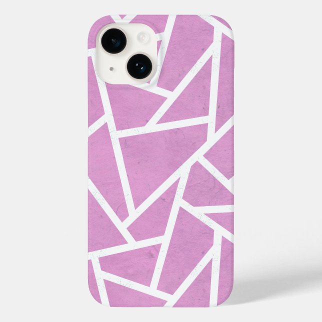 Padrão mosaico rosa e branco (Verso)