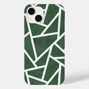 Padrão mosaico verde e branco