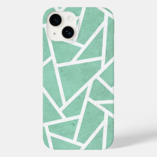 Padrão mosaico verde menta e branco