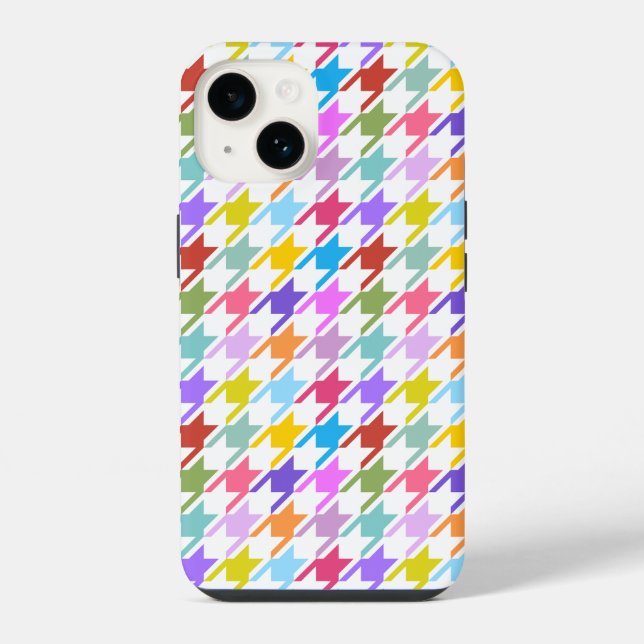 Padrão Multicolor+White Houndstooth (Verso)