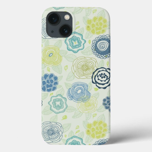 padrão na moda floral com flores fofinhas (Verso)