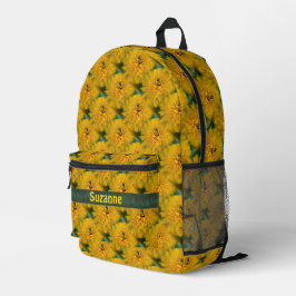 Padrão Natural da Flor Amarelo Personalizado