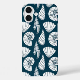 Padrão náutico de células de anzol em branco e Mar