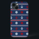 Padrão Náutico Vermelho Branco E Azul<br><div class="desc">Padrão com elementos náuticos | © e ® Bigstock® - Todos os direitos reservados.</div>