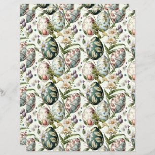 Padrão nostálgico de colheita de ovos de Páscoa