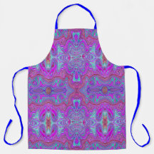 Padrão Ondulado de Mármore Trippy Magenta e Azul
