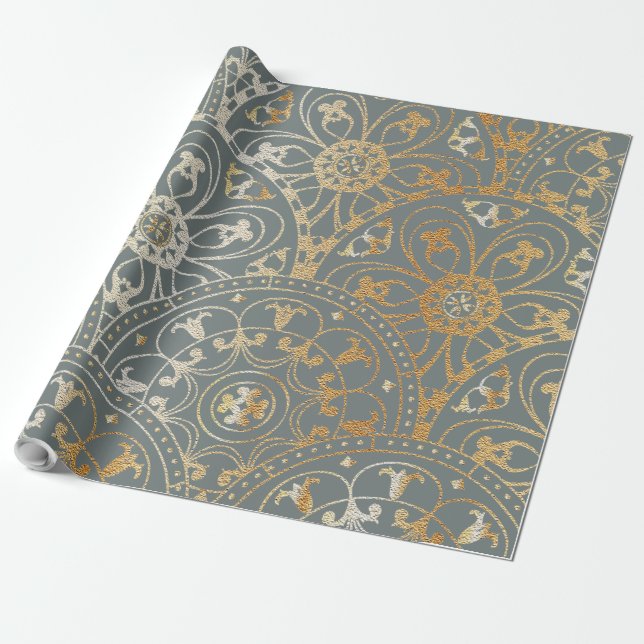 Padrão oriental Mandala - Papel de embrulho (Desenrolado)