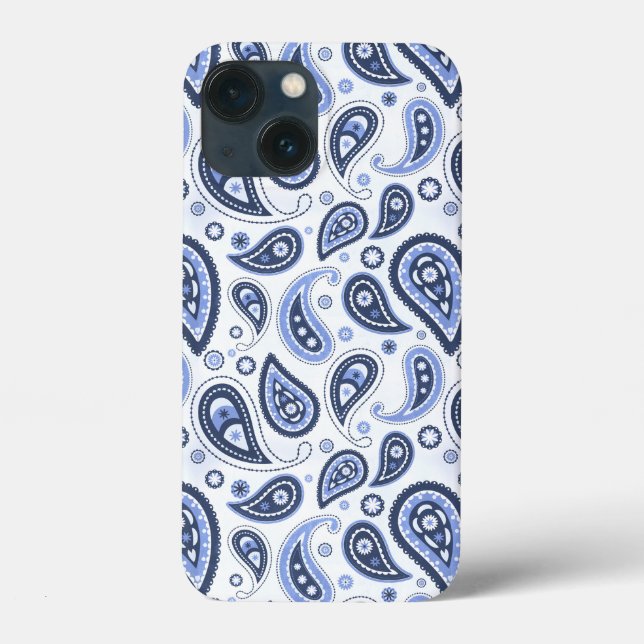 Padrão Paisley Azul (Verso)