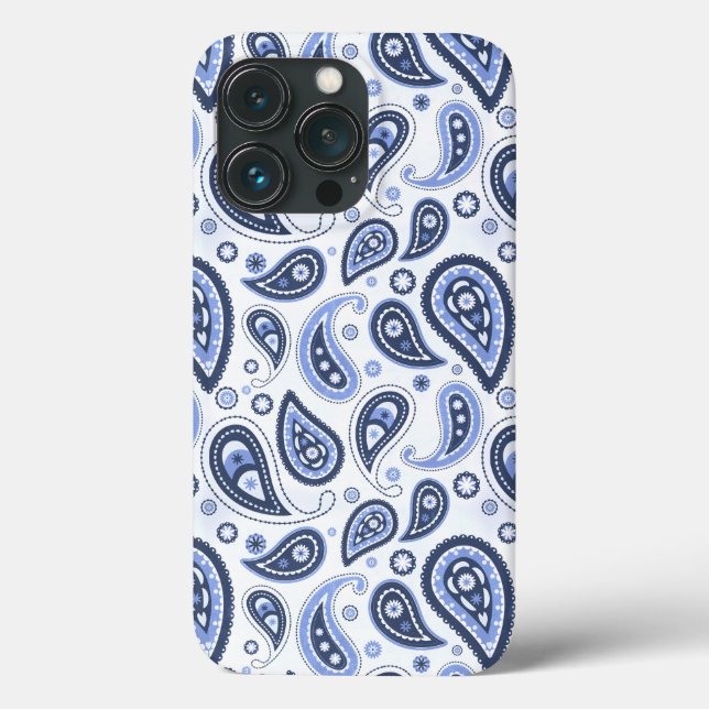 Padrão Paisley Azul (Verso)