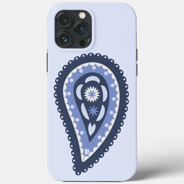 Padrão Paisley Azul (Verso)