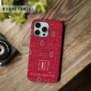 Padrão Paisley Rosa Escuro Marrom Personalizado