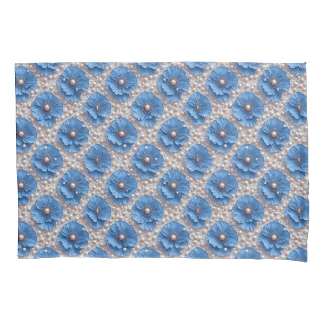 Padrão Pérola Floral Azul (Frente)