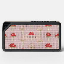 Padrão Personalizado de Cogumelo Vermelho Rosa-Ros