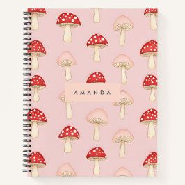 Padrão Personalizado de Cogumelo Vermelho Rosa-Ros