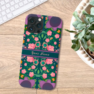 Padrão Personalizado de Flores de Nome de Boho Rox
