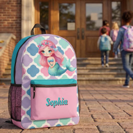 Padrão personalizado de sereia rosa