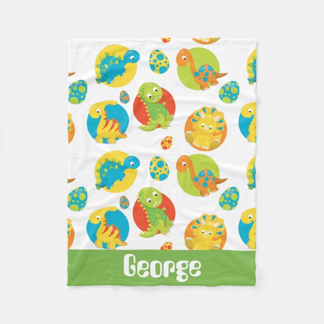 Padrão pré-histórico do dinossauro cobertor do beb (Frente)