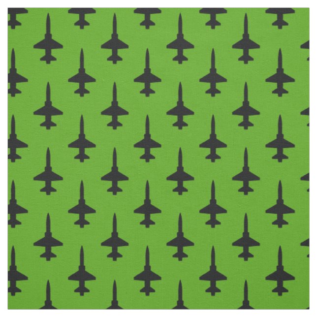 Padrão Preto de Talon T-38 no Tecido Verde (Modelo)