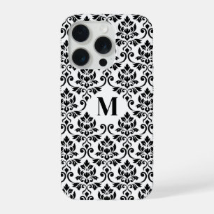 Padrão Preto Feuille Damask (Personalizado)